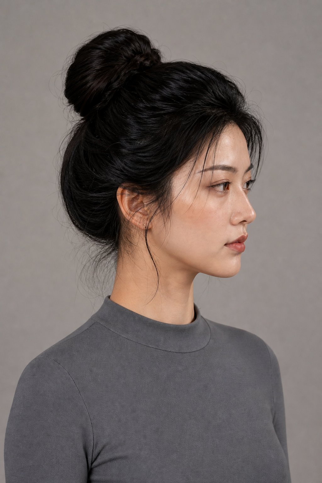 潘金蓮五官參考・左側面(AI 生成,非真人照片)