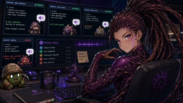 我請星海爭霸的凱莉根,幫我盯 Claude Code