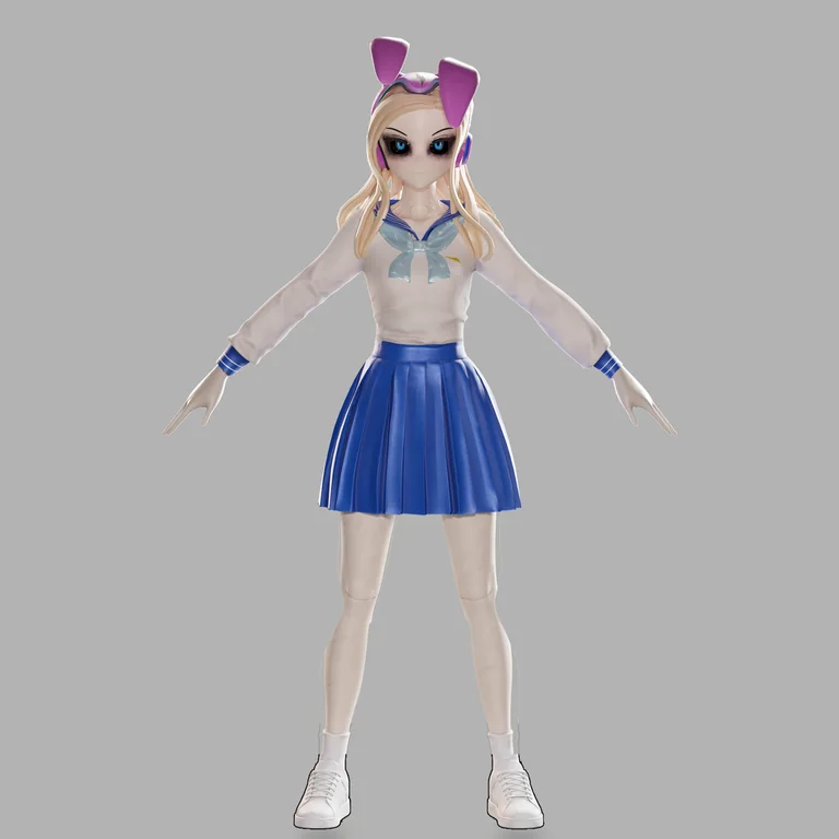 Bunny 邦妮，SWANKY MODELS 名冊照（惡魔平時）（AI 生成，非真人照片）