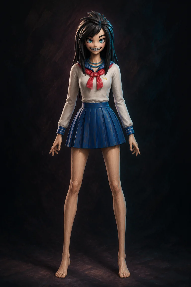 Sparky，SWANKY MODELS 名冊照（卡通）（AI 生成，非真人照片）