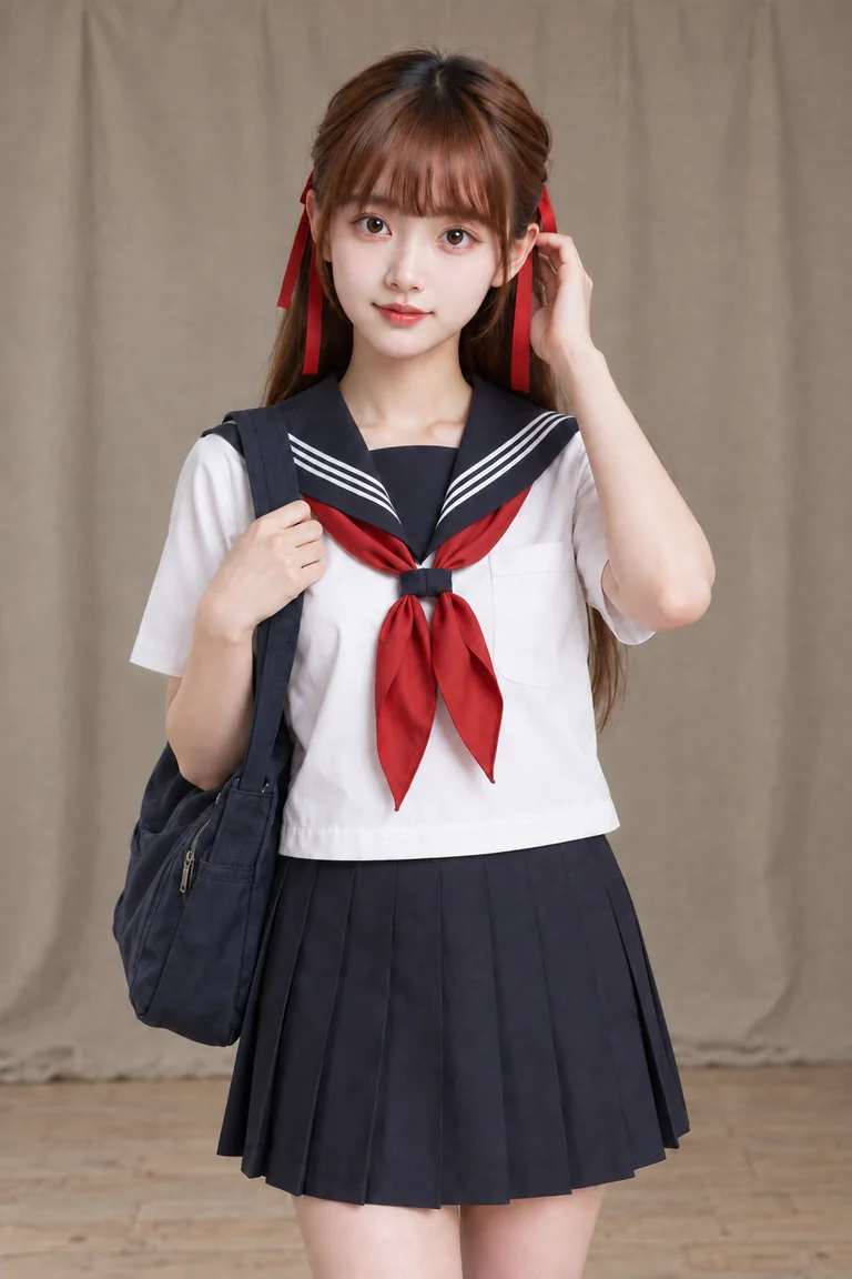 史旺姬，SWANKY MODELS 名冊照（AI 生成，非真人照片）